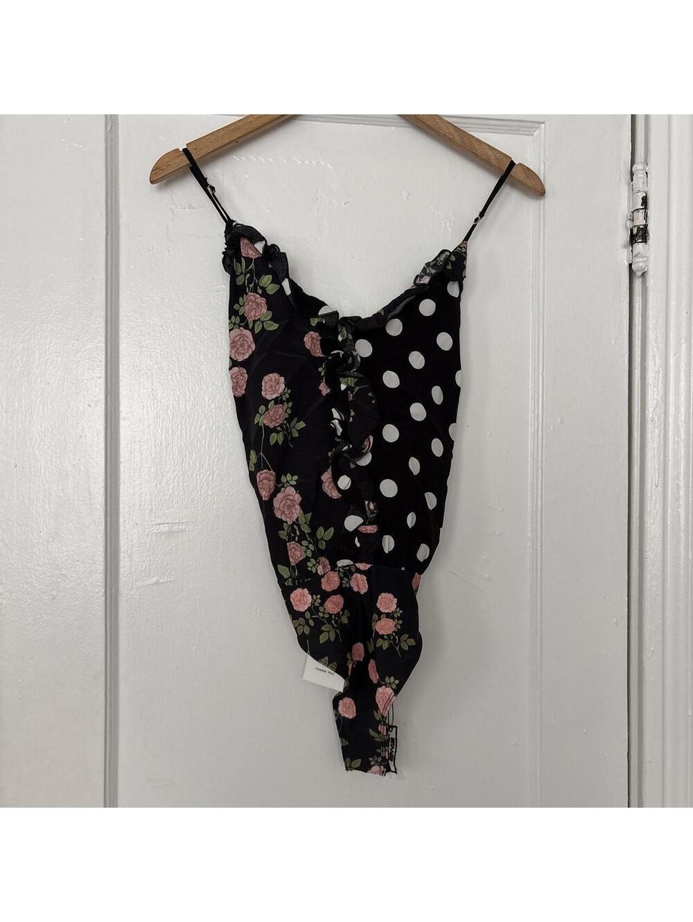 For Love and Lemons Women's Black and Multi Bodysuit